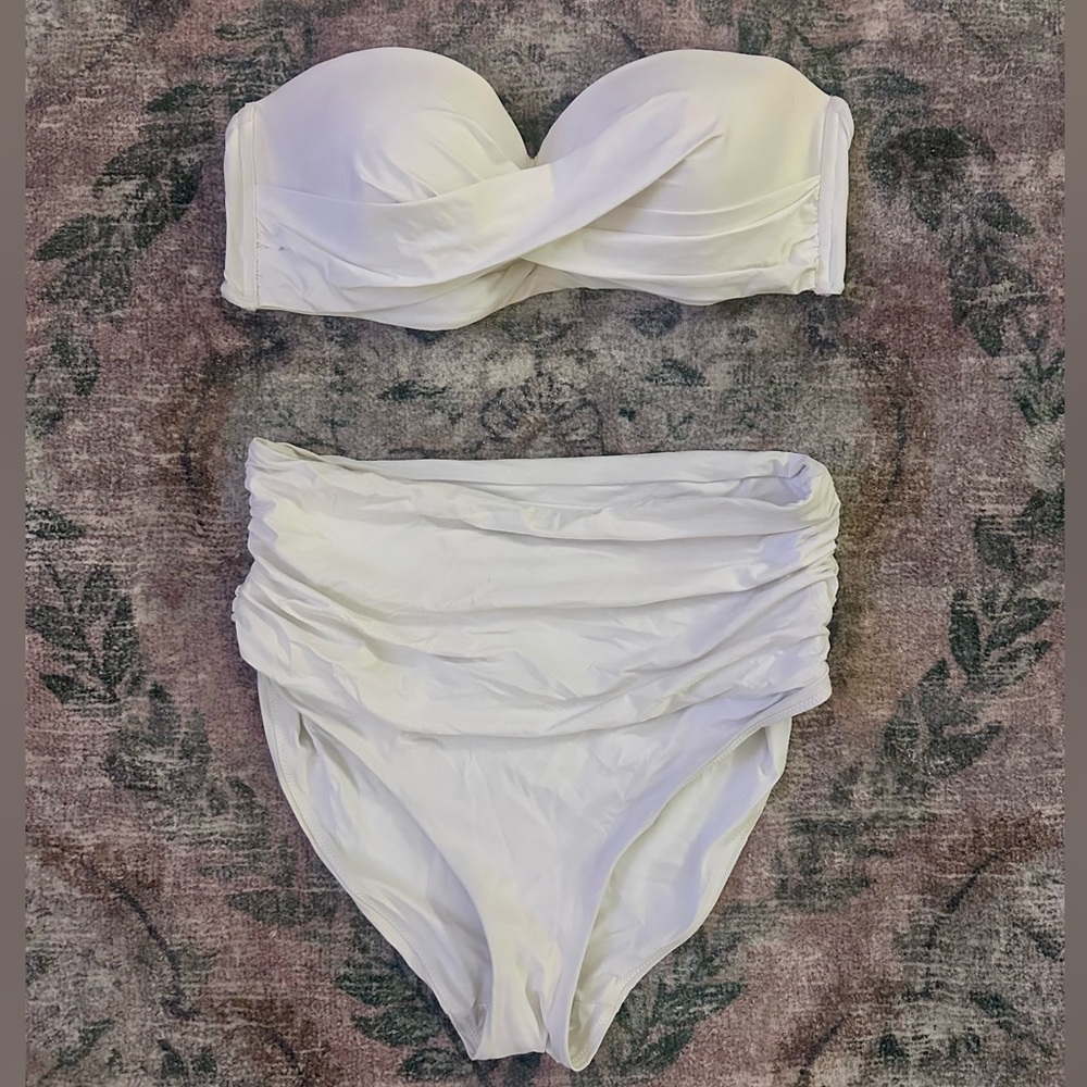Knix white high waisted bikini